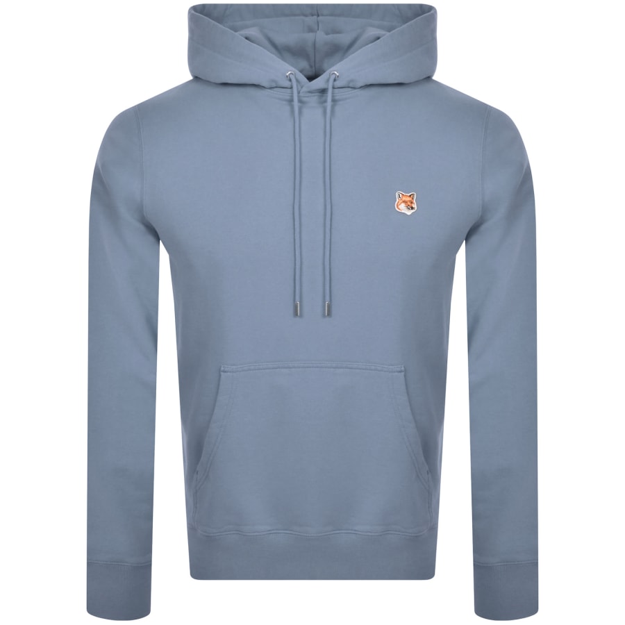 Maison Kitsune Fox Head Patch Hoodie Blue Mainline Menswear Denmark